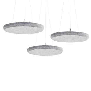 Panel akustyczny SATELLITE, sufitowy, Ø600 mm, 3 szt., szary - Meble modułowe i akcesoria - miniaturka - grafika 1