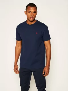 Koszulki męskie - Ralph Lauren Polo T-Shirt Classics 710811284003 Granatowy Regular Fit - grafika 1