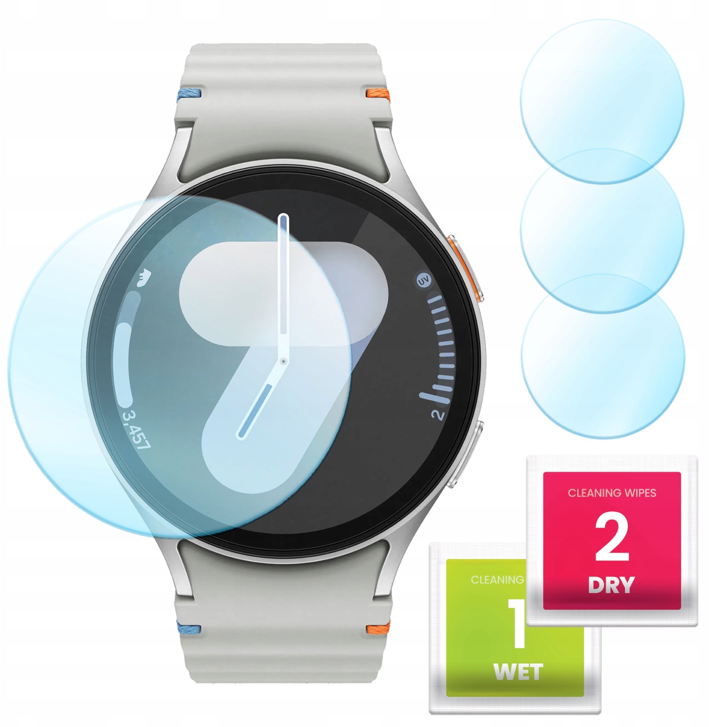 3-PAK Szkło Hybrydowe do Samsung Galaxy Watch 7 44 mm Szybka, Ochronne