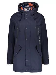 Guess Dwustronna parka w kolorze granatowym ze wzorem - Kurtki damskie - miniaturka - grafika 1