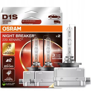 Osram Ksenon Night Breaker Xenarc D1S 220% +250M +20% Jaśniejsze światło - Żarówki samochodowe - miniaturka - grafika 1