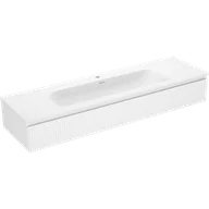 Szafki łazienkowe - Mexen Rivel szafka łazienkowa 160 cm z umywalką Vela, 1 szuflada, ryflowana , biała mat - 91A20-16023-1-BF01-W23M01 - miniaturka - grafika 1