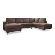 Narożniki - Brązowy sztruksowy rozkładany narożnik (prawostronny) Lofty Lilly – Miuform - miniaturka - grafika 1