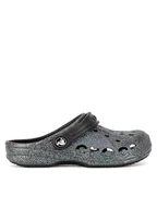 Buty dla dziewczynek - Crocs Klapki BAYA GLITTER CLOG 207015-0C4 Czarny - miniaturka - grafika 1