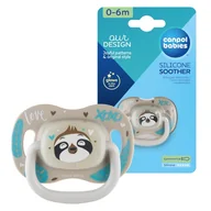 Smoczki uspokajające - Canpol Babies Silikonowy Smoczek Symetryczny 0-6m Exotic Animals Leniwiec - miniaturka - grafika 1