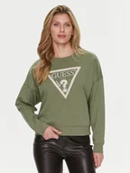 Bluzy damskie - Guess Bluza Pony W4RQ13 KC5H2 Zielony Regular Fit - miniaturka - grafika 1