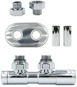 Zawory i kraniki - Zawór regulacyjny 50mm TWINS chrom prawy GZ1/2 All in One - miniaturka - grafika 1