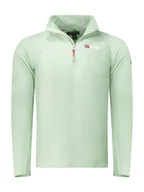 Odzież trekkingowa męska - Geographical Norway Bluza polarowa "Tug" w kolorze miętowym - miniaturka - grafika 1