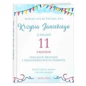 Atlasy i mapy - Atlas geograficzny z nadrukiem dla chłopca na urodziny - miniaturka - grafika 1