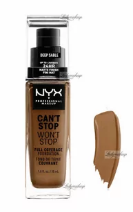 NYX Professional Makeup - CAN''T STOP WON''T STOP - FULL COVERAGE FOUNDATION - Podkład do twarzy - DEEP SABLE - Podkłady do twarzy NYX Professional Makeup - CAN''T STOP WON''T STOP - FULL COVERAGE FOUNDATION - Podkład do twarzy - DEEP SABLE - Podkłady do twarzy - miniaturka - grafika 1