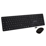 Myszki - V7 CKW550DEBT klawiatura Dołączona myszka Uniwersalne RF Wireless + Bluetooth QWERTZ Niemiecki Czarny CKW550DEBT - miniaturka - grafika 1