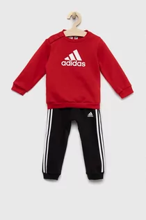 Dresy damskie - adidas dres dziecięcy I BOS LOGO kolor czerwony - grafika 1