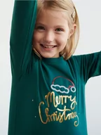 Swetry dla dziewczynek - Sinsay - Bluza z cekinami - zielony - miniaturka - grafika 1