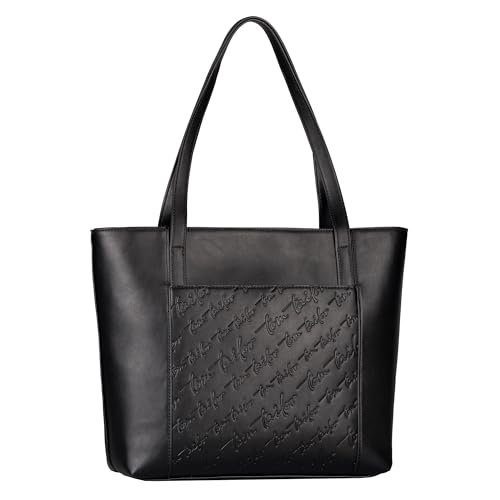 TOM TAILOR Wendi damska torba na ramię Shopper z zamkiem błyskawicznym, duża, czarna, czarny, moda