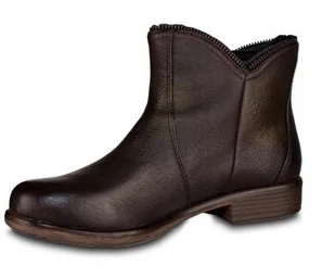 BOTKI BIG STAR R274120 BRĄZ SKÓRA R37 - Botki damskie - miniaturka - grafika 1