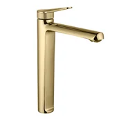 Baterie umywalkowe - Bateria umywalkowa wysoka złota Molett Valvex - miniaturka - grafika 1