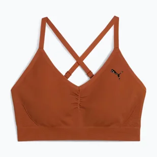 Biustonosz fitness PUMA Move Shapeluxe Seamless teak - Bielizna sportowa damska - miniaturka - grafika 1