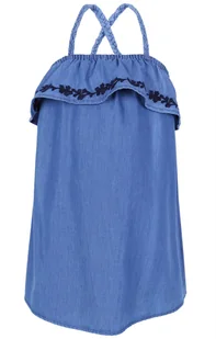 Jeansowa sukienka z granatowym haftem 8-9 lat 134 cm - Sukienki - miniaturka - grafika 1
