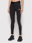 Spodnie damskie - Adidas Legginsy Loungewear Essentials 3-Stripes GL0723 Czarny Extra Slim Fit - miniaturka - grafika 1