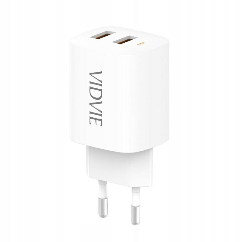 Ładowarka sieciowa Szybka 2xUSB 2.4A biały VIDVIE PLE250