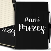 Notesy i bloczki - Notes A5 Black Na Prezent DLA PANI PREZES Wzory - miniaturka - grafika 1