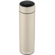 Kubki termiczne - Kubek Termiczny Termos Z Pomiarem Temperatury Led 450Ml Beżowy - miniaturka - grafika 1