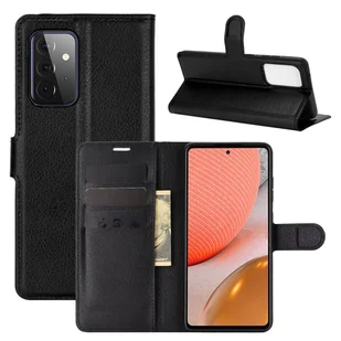 Pokrowiec König Design kompatybilny z Samsung Galaxy A72 5G z syntetycznej skóry - Etui na telefon komórkowy czarne - Etui i futerały do telefonów - miniaturka - grafika 1