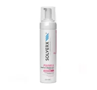 Pianki do mycia twarzy - SOLVERX SOLVERX Sensitive Skin Pianka do mycia i demakijażu twarzy i oczu do cery wrażliwej 200ml - miniaturka - grafika 1