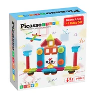 Klocki - Klocki konstrukcyjne jeżyki wafle kreatywne budowlane 41el Picasso Tiles - miniaturka - grafika 1