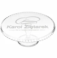 Tace i patery - Patera szklana do ciasta z grawerem dla niego kucharza - miniaturka - grafika 1