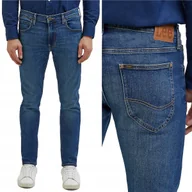 Spodnie męskie - Lee LUKE SLIM Peace Train MOCNO ZWĘŻANE CIEMNE SPODNIE JEANSOWE W29 L32 - miniaturka - grafika 1