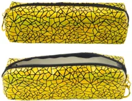 Piórniki - Piórnik Szkolny Biurowy Jednokomorowy Wzór Holograficzny Złoty 20x6,5 cm - miniaturka - grafika 1