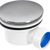 Korki do umywalek - Korek odpływowy prysznica do otworu o średnicy 90 mm, obudowa z chromowanego ABS, niezbędny, szybki montaż, kompaktowy rozmiar - miniaturka - grafika 1