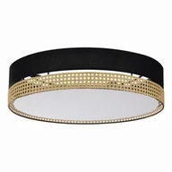 Lampy sufitowe - TK Lighting Plafon nowoczesny duży PAGLIA Black 60cm ratan - miniaturka - grafika 1