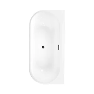 Wanna wolnostojąca przyścienna Pari 170x80 cm czarny odpływ Corciano - Wanny Wanna wolnostojąca przyścienna Pari 170x80 cm czarny odpływ Corciano - Wanny - miniaturka - grafika 1