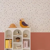 Wyposażenie pokoiku dziecięcego - Tapeta Simple Dots Minimini Cinnamon Blue - miniaturka - grafika 1