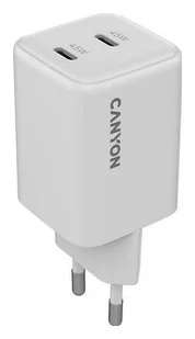 Canyon CU45CC GaN 45W 2xPD EU Biała - Ładowarki do telefonów - miniaturka - grafika 1