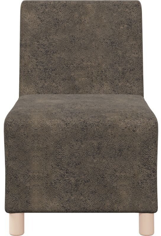 vidaXL Fotel z poduszką 3 pcs Ciemnoszary 55 cm Ekoskórzana zamsz