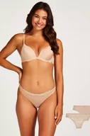 Majtki damskie - Hunkemöller 2 pary majtek Angie Beżowy - miniaturka - grafika 1