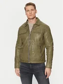 Kurtki męskie - Milestone Kurtka skórzana 511099 60605 Zielony Regular Fit - miniaturka - grafika 1