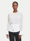 Bluzki damskie - KARL LAGERFELD Bluzka A3W11025 Écru Slim Fit - miniaturka - grafika 1