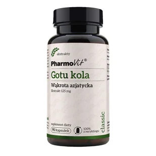 Wąkrotka azjatycka Gotu kola 4:1 ekstrakt 125 mg 90 kapsułek PharmoVit 5902811237994 - Suplementy naturalne - miniaturka - grafika 1