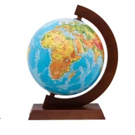 Mały naukowiec - Globus fizyczny drewniana opr. 25cm w.ukraińska - miniaturka - grafika 1