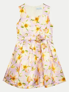 Abel & Lula Sukienka elegancka 5054 Fioletowy Regular Fit - Sukienki i spódniczki dla dziewczynek - miniaturka - grafika 1