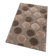 Dywaniki łazienkowe - Miękka Antypoślizgowa Chłonna Mata łazienkowa 65x130 cm w Kolorze Kropki Brązowym - miniaturka - grafika 1