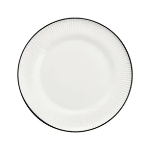 Talerzyk deserowy śniadaniowy 20 cm porcelanowy BONITA BLACK - Talerze - miniaturka - grafika 1