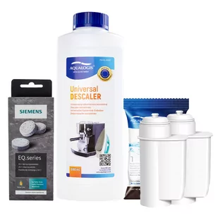 Zestaw Bosch - Filtr Al-Inte 2szt, Uniwersalny Odkamieniacz 500ml, Siemens TZ80001 Tabletki Czyszczące - Akcesoria i części do ekspresów do kawy - miniaturka - grafika 1