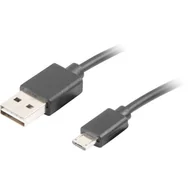 Kable komputerowe i do monitorów - LANBERG LANBERG Kabel Micro USB AM 2.0 1,8m Easy-USB czarny + EKSPRESOWA CA-USBM-12CC-0018-BK - miniaturka - grafika 1