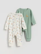 Body - Reserved - Bawełniana piżama 2 pack - złamana biel - miniaturka - grafika 1