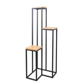 Kwietniki - Direct H&G Kwietnik Malo L Black Oak - 39 x 39 x 112 cm - miniaturka - grafika 1